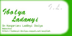 ibolya ladanyi business card